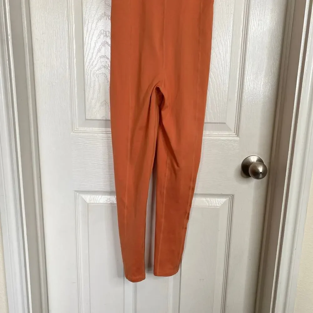 FREE PEOPLE Movement Side to Side Jumpsuit Athletic Size Medium Orange Active